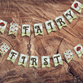 フェアリーファースト誕生日フォレストガーデンキノコ バンティングフラッグ