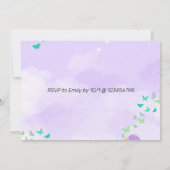 フェアリーファースト誕生日プリンセスバタフライフォト 招待状 (裏面)