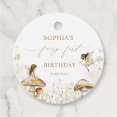 フェアリーファースト誕生日ボホメッセージカード フェイバータグ (正面)