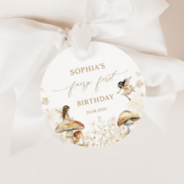 フェアリーファースト誕生日ボホメッセージカード フェイバータグ