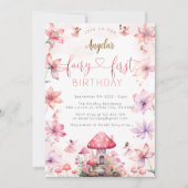 フェアリーファースト誕生日マジカルパーティの招待状 招待状 (正面)