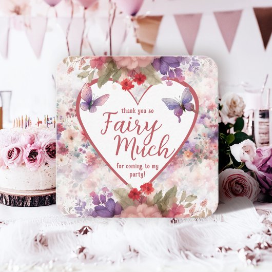 フェアリーファースト誕生日ミニサンキュー ノートカード