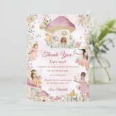フェアリーファースト誕生日写真サンキューカード 招待状 (スタンド正面)