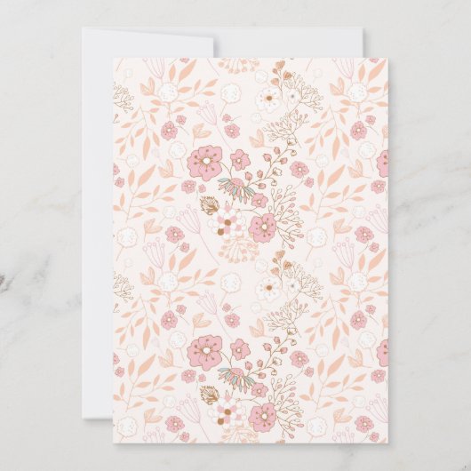 フェアリーファースト誕生日招待状ガーデン誕生日 招待状 (裏面)