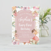 フェアリーファースト誕生日招待状フェアリー招待状 招待状 (スタンド正面)