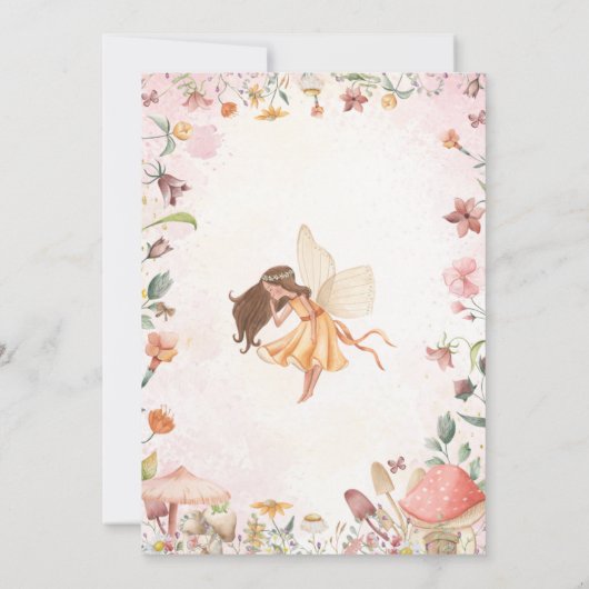 フェアリーファースト誕生日招待状フェアリー招待状 招待状 (裏面)