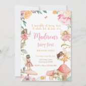 フェアリーファースト誕生日招待状フェアリー招待状 招待状 (正面)
