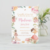 フェアリーファースト誕生日招待状フェアリー招待状 招待状 (スタンド正面)