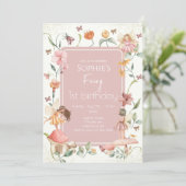 フェアリーファースト誕生日招待状フェアリー招待状 招待状 (スタンド正面)