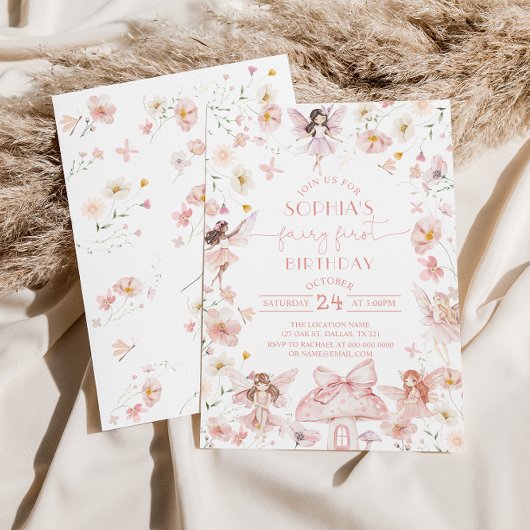 フェアリーファースト誕生日招待状 招待状