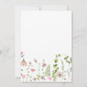 フェアリーファースト誕生日魔法の森の水色 招待状 (裏面)