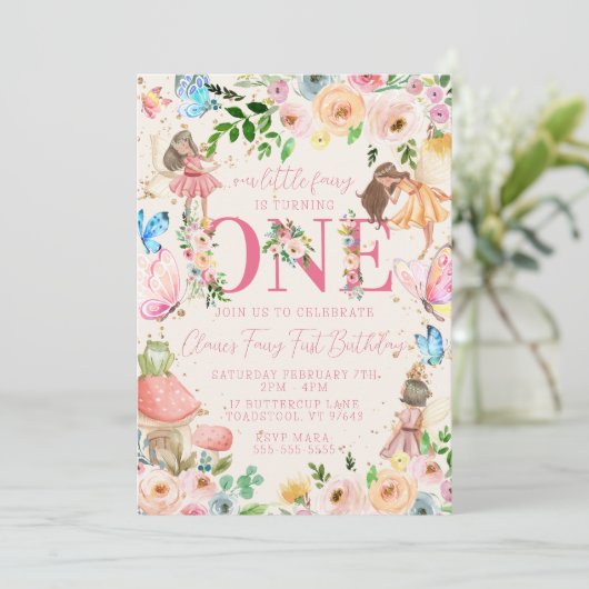 フェアリーファースト誕生日 招待状 (スタンド正面)