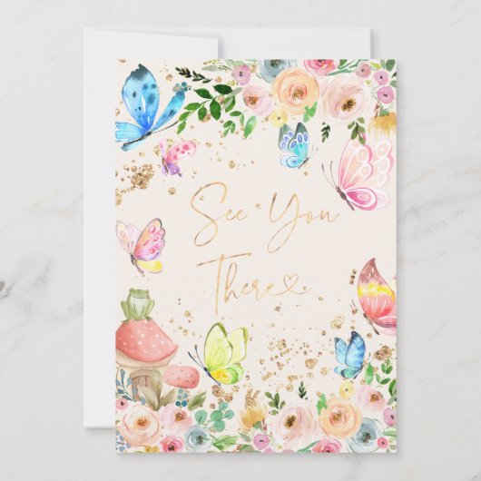 フェアリーファースト誕生日 招待状 (裏面)