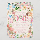 フェアリーファースト誕生日 招待状 (正面/裏面)