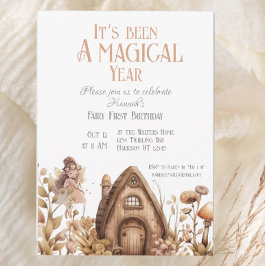 フェアリーファースト魔法ボホ誕生日 招待状