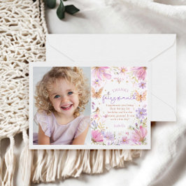 フェアリーファースト・ガール1st誕生日パーティー サンキューカード