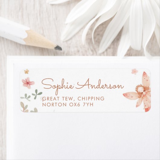 フェアリーファースト・ガール1st誕生日パーティー ラベル (インサイチュ)