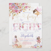 フェアリーフォレストガール誕生日マジカル 招待状 (正面/裏面)