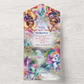 フェアリーフォレストパーティの招待状 オールインワン招待状 (内側)