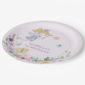 フェアリーフラワーガーデンエニ大事な行事薄紫 ペーパープレート (アングル)