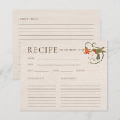 フェアリーフラワーティーパーティーブライダルシャワーレシピカード (正面/裏面)