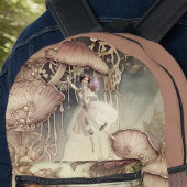 フェアリーフロッグマッシュルームドラゴンフライコテージコアモノグラム プリントバックパック