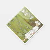 フェアリーフローラガーデンエンチャントフォレストガール誕生日 スタンダードランチョンナプキン (角)