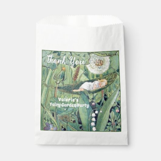 フェアリーフローラガーデンエンチャントフォレストガール誕生日 フェイバーバッグ (正面)