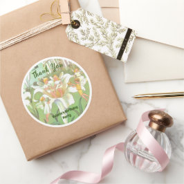 フェアリーフローラガーデンエンチャントフォレストガール誕生日 ラウンドシール