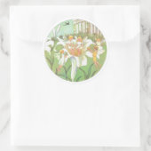 フェアリーフローラガーデンエンチャントフォレストガール誕生日 ラウンドシール (バッグ)