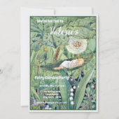 フェアリーフローラガーデンエンチャントフォレストガール誕生日 招待状 (正面)