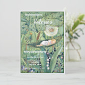 フェアリーフローラガーデンエンチャントフォレストガール誕生日 招待状 (スタンド正面)