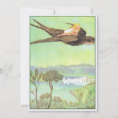 フェアリーフローラガーデンエンチャントフォレストガール誕生日 招待状 (裏面)