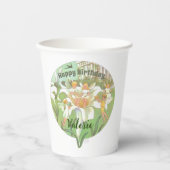 フェアリーフローラガーデンエンチャントフォレストガール誕生日 紙コップ (正面)