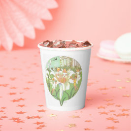 フェアリーフローラガーデンエンチャントフォレストガール誕生日 紙コップ