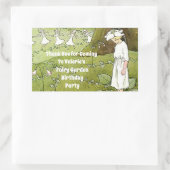 フェアリーフローラガーデンエンチャントフォレストガール誕生日 長方形シール (バッグ)