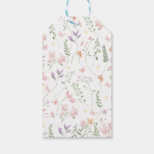 フェアリーフローラガーデンバースデーパーティーサンキュー ギフトタグ (裏面)