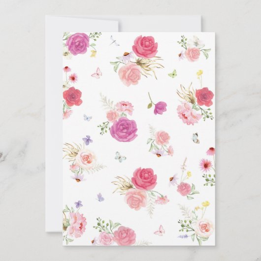 フェアリーフローラガーデン2nd誕生日招待状 招待状 (裏面)