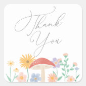 フェアリーフローラガールバースデーパーティー スクエアシール (正面)