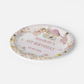 フェアリーフローラガールバースデーパーティー ペーパープレート (アングル)