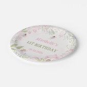 フェアリーフローラガールバースデーパーティー ペーパープレート (アングル)