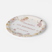 フェアリーフローラガールバースデーパーティー ペーパープレート (アングル)