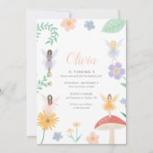 フェアリーフローラガールバースデーパーティー 招待状 (正面)