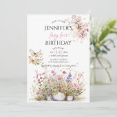 フェアリーフローラファースト誕生日招待状 招待状 (スタンド正面)