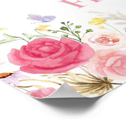 フェアリーフローラ1年目の写真マイルストーンポスター ポスター (角)