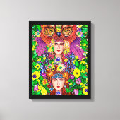 フェアリープリンセスシスターズオリジナルアールヌーボー キャンバスプリント (正面)