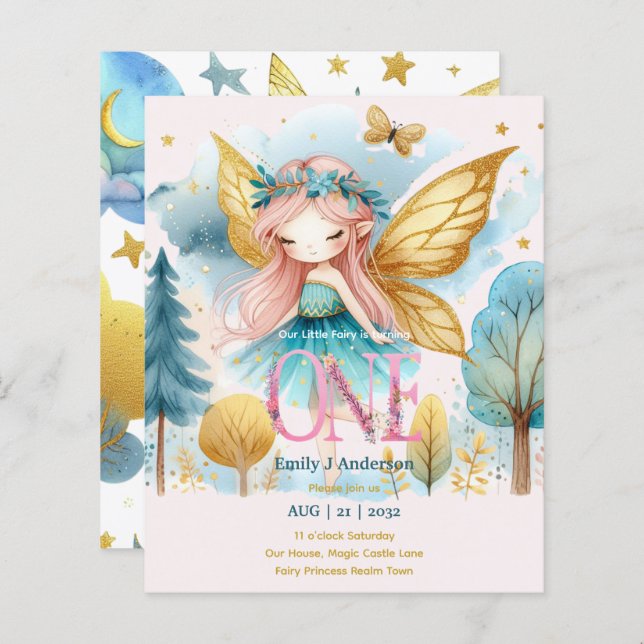 フェアリープリンセス1st誕生日ワンピンクフェアヤコア (正面/裏面)