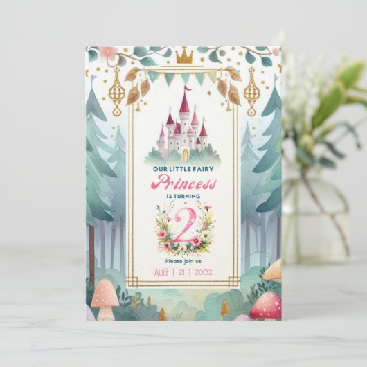 フェアリープリンセス2ndバースデーフェアヤータリーフェアヤコア 招待状 (スタンド正面)