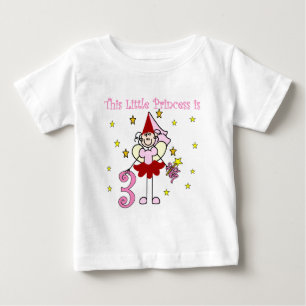 フェアリープリンセス3rd誕生日Tシャツとギフト ベビーTシャツ