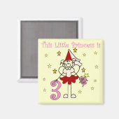 フェアリープリンセス3rd誕生日Tシャツとギフト マグネット (正面/裏面)